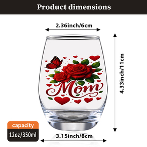 Vaso <span class=keywords><strong>de</strong></span> Vino sin Asa <span class=keywords><strong>de</strong></span> Lujo Reutilizable <span class=keywords><strong>de</strong></span> 12 oz con Diseño Simple para el Día <span class=keywords><strong>de</strong></span> <span class=keywords><strong>la</strong></span> Madre, Personalizado, para Regalo <span class=keywords><strong>de</strong></span> Mamá, Venta al por Mayor, Nueva Llegada - Product Image 2
