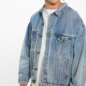 Chaqueta vaquera para hombre de último diseño 2025, manga larga, un solo botón con cuello levantado, venta al por mayor en blanco para la temporada de invierno - Product Image 4