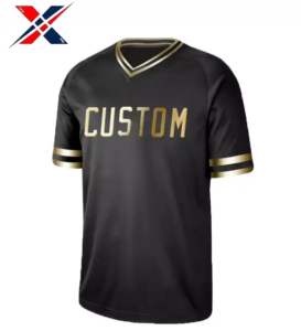 Camiseta de béisbol de poliéster 100% personalizada de alta calidad, ropa transpirable, colores personalizados, logotipo, nombre del equipo incluido, venta en línea - Product Image 1