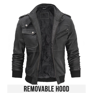 แจ็กเก็ตหนังแกะแท้สำหรับผู้ชายเสื้อแจ็คเก็ตนักขี่จักรยานหนังแท้สำหรับ2025 - Product Image 6