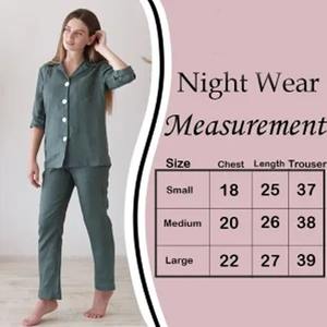 OEM Printemps Été Femmes Pyjamas 2 Pcs Ensemble Satin de Soie Impression Numérique Vêtements de Nuit pour Femmes Deux Pièces Combinaison de Nuit pour Femmes - Product Image 6