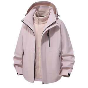 Chaqueta Cortavientos Tres en Uno con Forro Polar, Gruesa, Impermeable, Holgada y Transpirable, Traje de Montañismo - Product Image 6