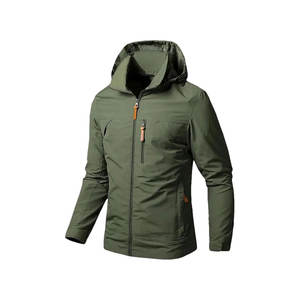 2025 Men Lightweight Jacket Hooded Outdoor Hiking Windbreaker Jackets Casual <b>Hoodies</b> with <b>Zip</b> <b>Pockets</b> for Big Tall Men - Product Image 1