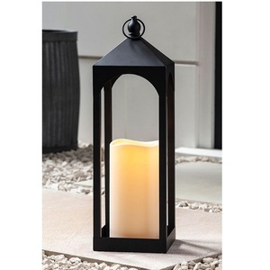 <b>Large</b> Gold Metal <b>Lantern</b> Home Indoor/Outdoor Camping Floor <b>Lantern</b> with Glass Christmas Home Decorative <b>Lantern</b> - Product Image 2