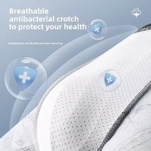 2025 New Men's mid-Rise <b>Boxer</b> <b>Shorts</b> 95% Cotton Seamless Breathable Antibacterial Printed Plain Design Knitted - Product Image 3