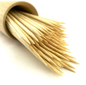 Brochetas de bambú natural de 10 pulgadas-Palos de barbacoa ecológicos para asar, fiestas y servir alimentos - Product Image 1