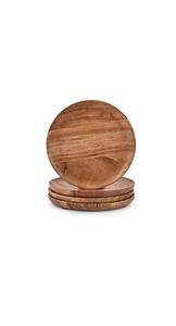 Elegant Wooden Double Bowl <b>Set</b> with Brass Stand Perfect for Serving Snacks or Decorative Use in Home - Product Image 4