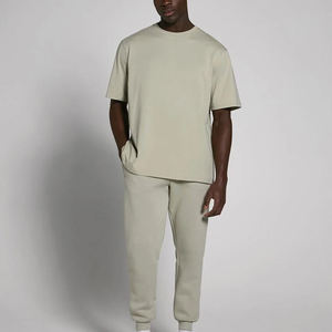 T-shirt Hip Hop vierge surdimensionné et respirant en polyester/coton 300g Poids lourd Logo 3d personnalisé pour hommes Impression bouffante unie - Product Image 6