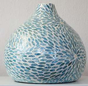 Los mayoristas de decoración del hogar de tendencia fabrican florero de madre de perla, decoración del hogar, jarrón de mesa hecho a mano, jarrón de flores a buen precio - Product Image 5