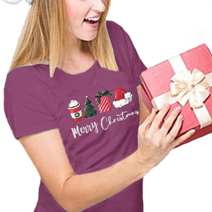 Camisetas navideñas para mujer, camiseta inspirada en el Grinch, camiseta transpirable navideña para mujer, camiseta Vibes, camisetas navideñas con luces - Product Image 3