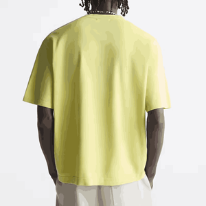 T-shirt Homme Oversize Vintage Délavé à l'Acide de Haute Qualité, Épais, Épaules Tombantes, Coupe Courte, Personnalisé, Imprimé en Terry, 100% Coton - Product Image 6