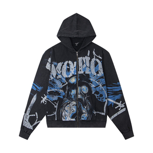 Sudadera con Estampado Puff, Ropa Urbana, Estilo Holgado, Tela Sólida, Unisex, Estilo Casual, Costuras Duraderas, Ropa de Invierno, Cómoda y Acogedora - Product Image 1