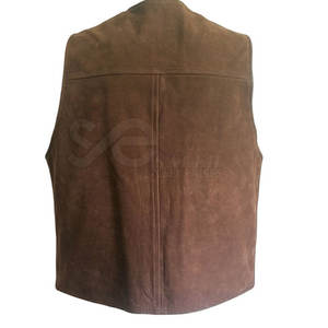 Buena calidad 100% cuero hecho moda chaleco precio razonable hombres ropa cuero chaleco - Product Image 2