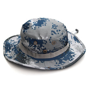 Chapeau de pêcheur pliable imperméable à large bord à 5 panneaux en coton pour la jungle, la pêche, le safari, pour hommes - Product Image 1