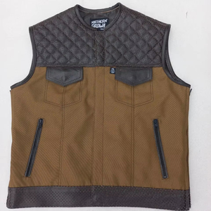 Chaleco de cuero genuino de piel de vaca Reversible suave y transpirable, moda clásica de Hip Hop con decoración de botones para invierno - Product Image 4