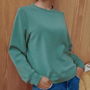 Sudadera de Felpa de Algodón para Mujer, Personalizada con Bordado, Estilo Holgado Clásico, Cuello Redondo, Logotipo Frontal, Diseño Sólido, Invierno - Product Image 4