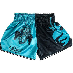 Pantalones cortos de boxeo Muay Thai de satén con logotipo personalizado 2025 para hombre, venta al por mayor, ropa de lucha Mma hecha de poliéster, pantalones cortos Muay Thai - Product Image 2