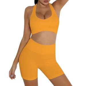 Shorts de soutien-gorge de sport sans couture légers de qualité supérieure femmes vêtements de sport Compression personnalisés Yoga course entraînement ensembles de vêtements de sport - Product Image 5