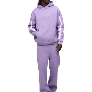 New Arrival Wholesale <b>Men</b> Tracksuits Solid Color Fashion <b>Men</b> Tracksuits Two Piece <b>Pullover</b> Hoodie Oversized Tracksuit at Nurak - Product Image 1