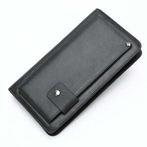 Tarjetero de identificación de cuero genuino a la moda 2024, billetera elegante para hombre, soporte de pie para tarjeta de visita, billetera de cuero con servicio OEM - Product Image 4