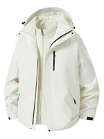 Veste à capuche de montagne coupe-vent à double face avec logo personnalisé OEM, broderie et impression