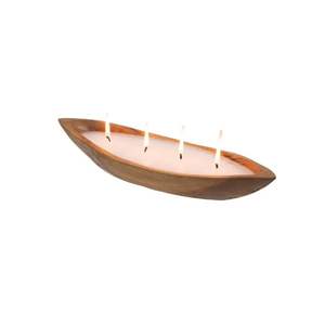 Bol à bougie croisé en bois d'acacia naturel pour la maison et les décorations de fête de haute qualité et bon prix fait à la main du Vietnam - Product Image 1