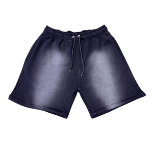 กางเกงขาสั้นผ้าเฟรนช์เทอร์รี่สำหรับผู้ชาย สไตล์สตรีทแวร์ เอวยางยืด ระบายอากาศ แห้งเร็ว เนื้อผ้าหนา พิมพ์ลายสกรีน ซันเฟด แอซิด - Product Image 2