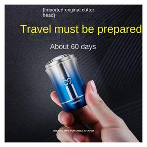 Afeitadora Eléctrica Portátil de Una Sola Cabeza, Maquinilla de Afeitar Automática para Barba, Azul Degradado, Lavable, Compacta, Compatible con Carga en Coche, para Cara - Product Image 6