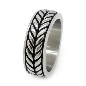 Bague de motard vintage en acier inoxydable argenté, style bracelet de montre SR70, taille 8-12, 8MM, accessoire élégant pour motard, vendeur USA - Product Image 2