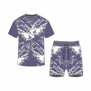 Ensemble t-shirt et short pour homme 100% polyester Vente en gros Ensemble court personnalisé imprimé par sublimation 2 pièces - Product Image 2
