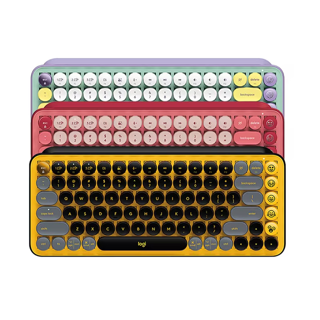 Custom Russian for Logitech POP KEYS Ergonomic RGB Wireless Mechanical Gaming Keyboard for Office PC Mobile Gamer & Tablet Users