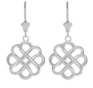 Nudo celta gota latón plateado encontrar pendiente joyería de moda para regalo de cumpleaños joyería hecha a mano regalo para todos - Product Image 4