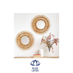 Rehaussez votre décor avec nos luxueux miroirs en rotin de Blue Lotus, contactez votre commande via Whatsapp + 84 372 508 588 - Product Image 2