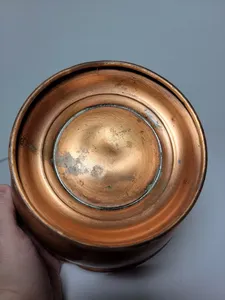 High Quality Copper Footed <b>Bowl</b> <b>Planter</b> 7.75 X 4.25 Inches Nice Patina Distress Rustic Polished Technique for Party Dinnerware - Product Image 6