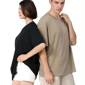 เสื้อยืดคอกลม240g สำหรับผู้ชายเสื้อยืดโอเวอร์ไซส์สำหรับผู้หญิงเสื้อยืดเปิดไหล่ตกไซส์สำหรับฤดูร้อน - Product Image 1