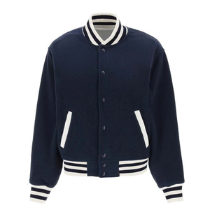Classique unisexe Letterman veste manches en peau de mouton tricoté écologique imperméable Sports d'hiver Look pour les femmes - Product Image 2