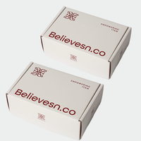 Boîte à bijoux personnalisée rouge foncé emballage en carton écologique avec impression ronde double face carton ondulé et doublure en éponge