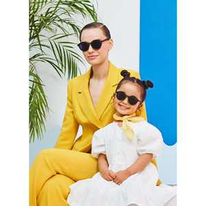 Lunettes de soleil ovales noires Squid pour enfants de 3 à 12 ans Couvre-chef pour enfants - Product Image 2