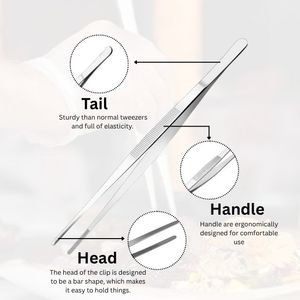 แหนบเหล็กยาวทำจากสแตนเลสสำหรับทำอาหารย่างบาร์บีคิวของหวาน - Product Image 2