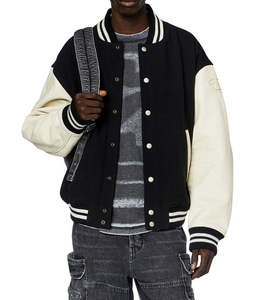 Street Wear Varsity Jacket Veste de baseball avec logo personnalisé Veste universitaire polaire Vestes universitaires Veste de baseball pour hommes - Product Image 6