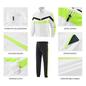 Ensemble de survêtement de sport pour homme de luxe, léger, coupe-vent, personnalisé, pour la course en plein air, avec fermeture éclair intégrale, respirant, deux pièces - Product Image 3