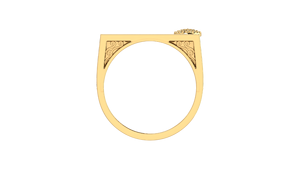 Anillo Étnico de Oro Sólido de 14K para Mujer con 23 Diamantes Naturales de 0.30Ctw, Corte Brillante Redondo y Baño de Rodio - Product Image 2