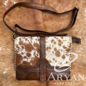 กระเป๋าสะพายคาดลำตัวหนังวัวฟอก2024ใหม่สำหรับผู้หญิงกระเป๋าถือหนังแท้ตะวันตกคุณภาพสูง - Product Image 1