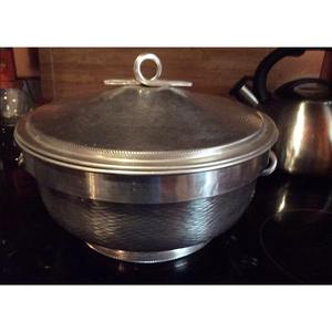 Olla de Cobre Martillada con Tapa Transparente, Perfecta para Cocinar a Diario, Uso Doméstico, Servir Comida Caliente y como Opción de Regalo, de la India - Product Image 3