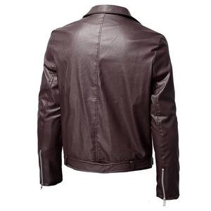 Ropa al por mayor de cuero negro PU chaqueta de cuero personalizado recortado chaqueta de cuero genuino para los hombres - Product Image 6