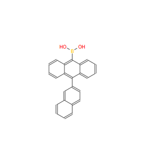 Material OLED Intermedio CAS 597554-03-5 Ácido 10-(2-Naftil)antraceno-9-bórico 98% de Pureza <span class=keywords><strong>Peso</strong></span> <span class=keywords><strong>Molecular</strong></span> 348.2 Blanco - Product Image 1