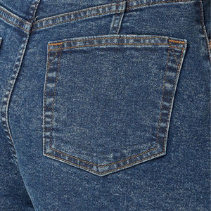Short en jean bleu pour femme 100% coton Style décontracté, short de style droit écologique pour femme - Product Image 4