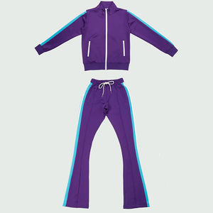 Conjunto Deportivo Informal al por Mayor OEM, Sudadera con Cremallera y Pantalones Deportivos Ajustados con Cremallera Personalizada - Product Image 2