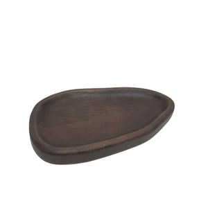 Bandeja para servir de madera de forma ovalada en bandeja para servir alimentos de Color Natural para el hogar y suministros de hoteles hechos a mano personalizados - Product Image 5