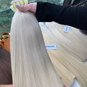 จำหน่ายผมเวียดนามแท้ 100% แบบซุปเปอร์ดับเบิ้ลดรอน สีบลอนด์ สำหรับต่อผมแบบเป็นมัด สินค้าขายดี ปี 2025 - Product Image 1